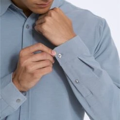 Long Sleeve Bridge Button Down | Light Cloud -Men's Apparel Shop 0003 V1002LCL 00172