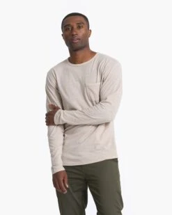 Long Sleeve Rise Tee | Dark Salt -Men's Apparel Shop V1001DSA 01555