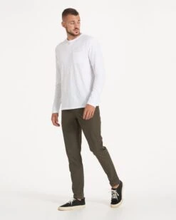 Long-Sleeve Rise Tee | White -Men's Apparel Shop V1001WHT 2030