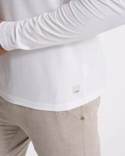 Long Sleeve Current Tech Tee | White -Men's Apparel Shop V1003WHT SP23 M ECOMM TOPS FULL 0806 1X1 0cd59237 8e57 4b78 9152 389346cdb4eb