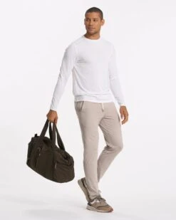 Long Sleeve Current Tech Tee | White -Men's Apparel Shop V1003WHT SP23 M ECOMM TOPS TOP 0853 1X1 7586a303 5719 4a02 9e54 9a017fe02800