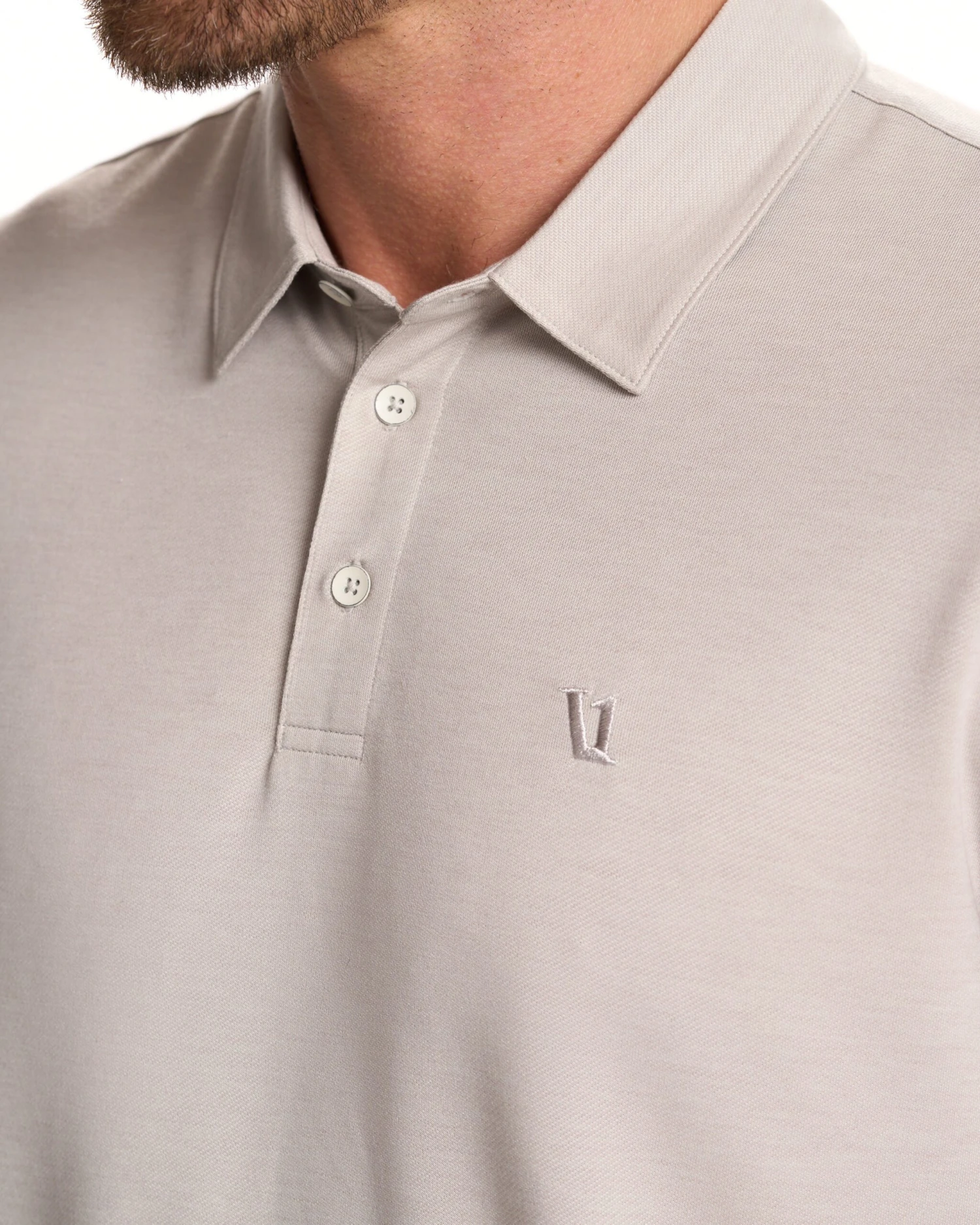 Knit Twill Polo | Beachsand Heather 5 Knit Twill Polo | Beachsand Heather - Image 3