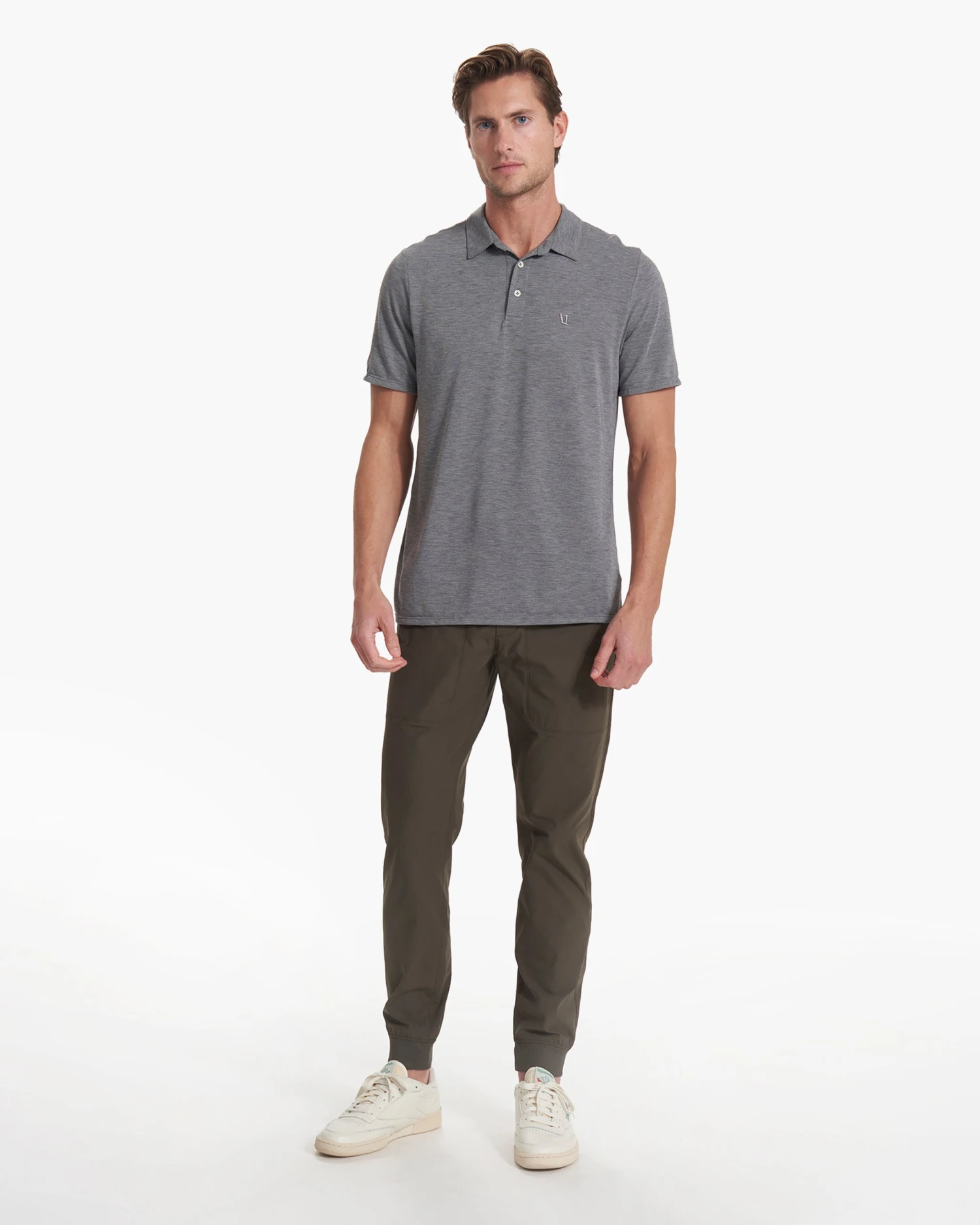 Knit Twill Polo | Heather Grey 6 Knit Twill Polo | Heather Grey - Image 4
