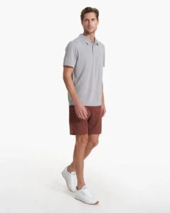 Knit Twill Polo | Steel Heather 12 Knit Twill Polo | Steel Heather -Men's Apparel Shop V1004STH SP23 M ECOMM TOPS DETAIL 0745 1X1 bba223e3 e429 435f 938b 0f740da1cf47