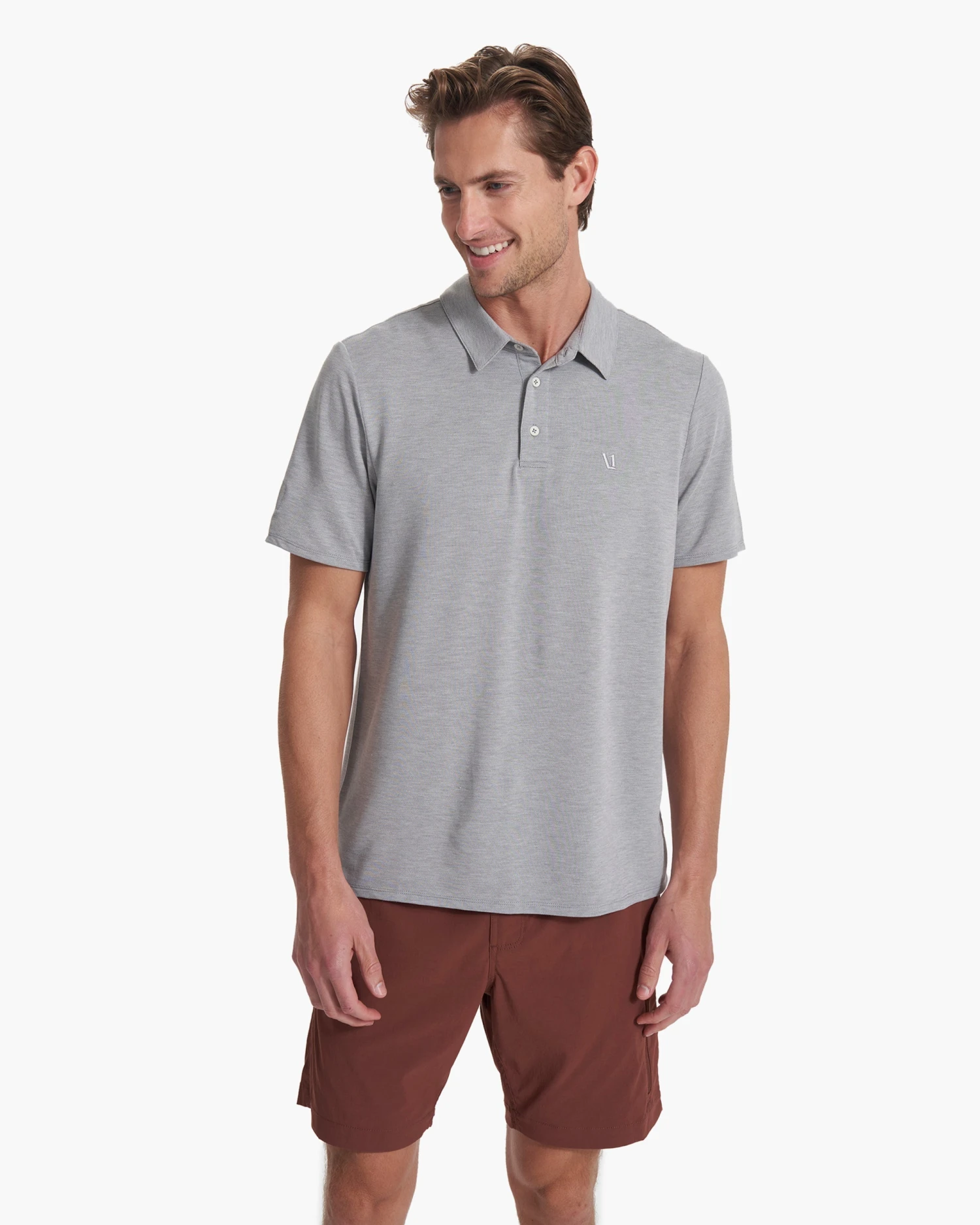 Knit Twill Polo | Steel Heather 4 Knit Twill Polo | Steel Heather - Image 2