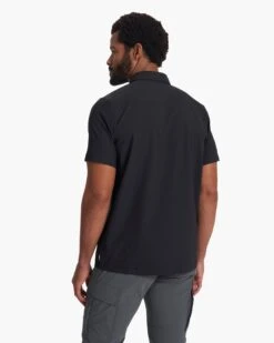 Short Sleeve Manhattan Button Down | Black 11 Short Sleeve Manhattan Button Down | Black -Men's Apparel Shop V1024BLK SP23 M ECOMM TOPS DETAIL 0520 1X1 30ed9592 07f4 4adb a387 eccac4548003