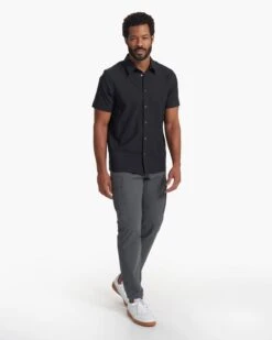 Short Sleeve Manhattan Button Down | Black 12 Short Sleeve Manhattan Button Down | Black -Men's Apparel Shop V1024BLK SP23 M ECOMM TOPS TOP 0494 1X1 eca5bdea 031a 4817 9375 e7a4bad15565