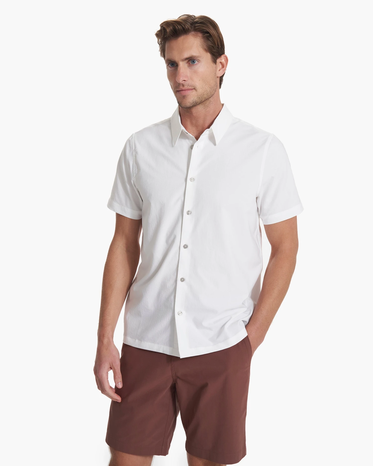 Short Sleeve Manhattan Button Down | White 4 Short Sleeve Manhattan Button Down | White - Image 2