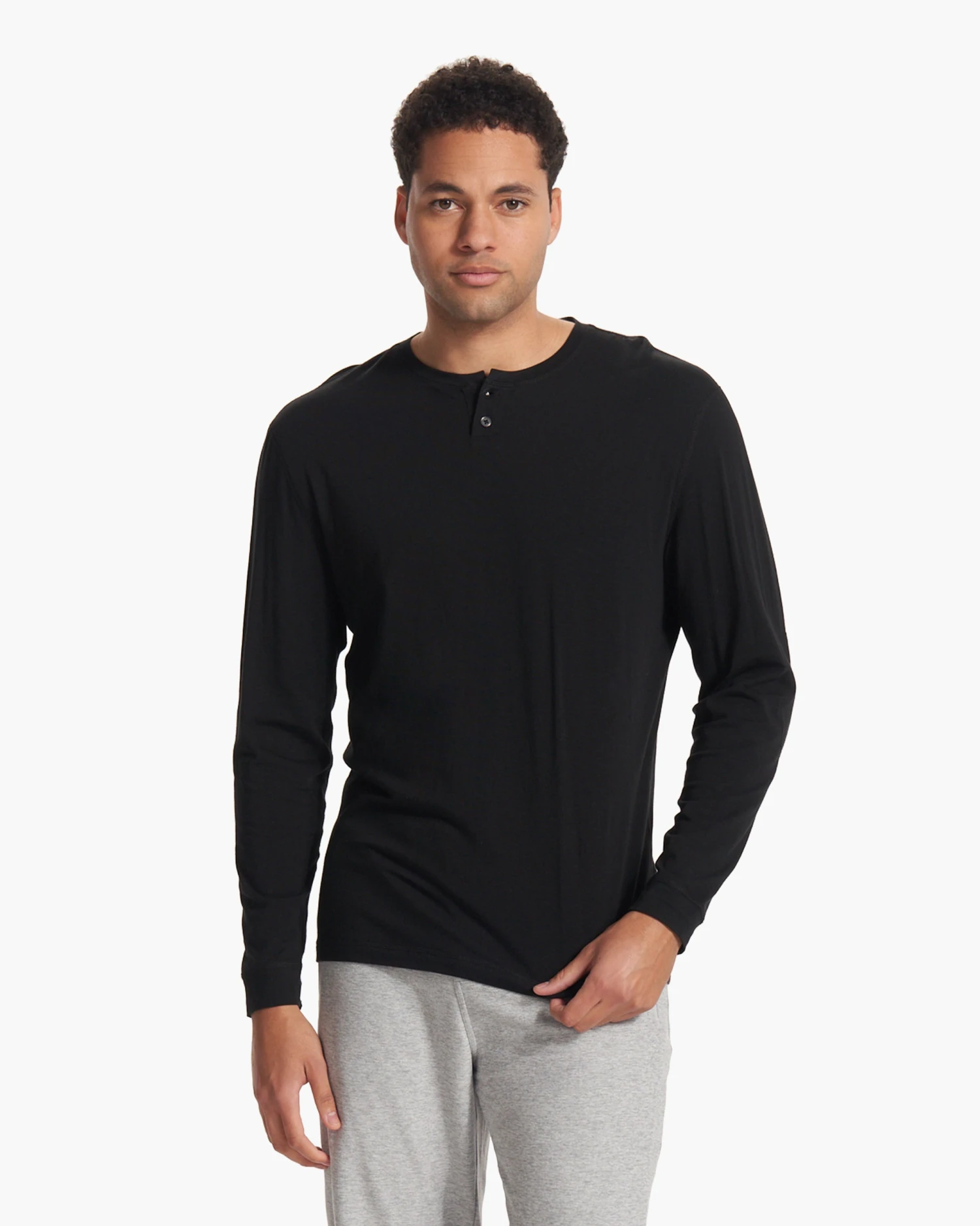 Long-Sleeve Ever Henley | Black 4 Long-Sleeve Ever Henley | Black - Image 2