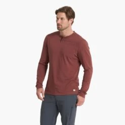 Long-Sleeve Ever Henley | Cedar -Men's Apparel Shop V108CED 00898