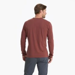 Long-Sleeve Ever Henley | Cedar -Men's Apparel Shop V108CED 00900
