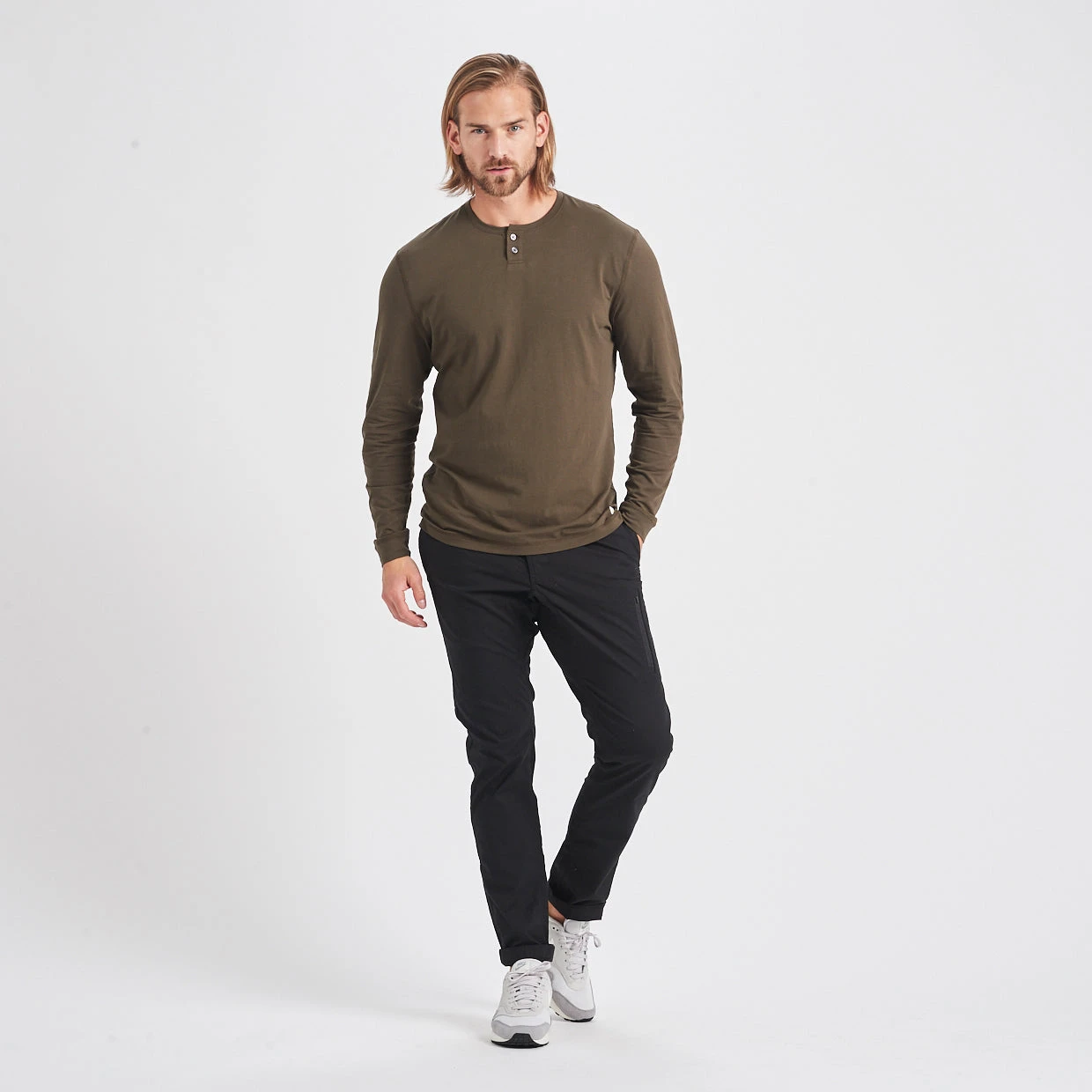 Long-Sleeve Ever Henley | Evergreen 6 Long-Sleeve Ever Henley | Evergreen - Image 4