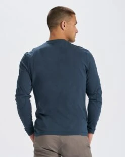 Long-Sleeve Ever Henley | Indigo -Men's Apparel Shop V108IND 2