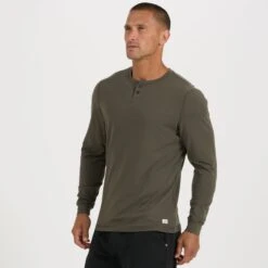 Long-Sleeve Ever Henley | Oregano -Men's Apparel Shop V108ORE 1 02848618 ca6a 48d5 a484 c6f15953a602