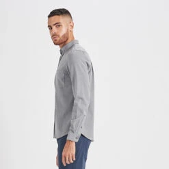 Bishop Long-Sleeve Button-Down | Light Grey -Men's Apparel Shop V153LTG 2 update