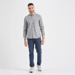 Bishop Long-Sleeve Button-Down | Light Grey -Men's Apparel Shop V153LTG 4 update