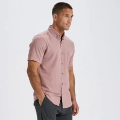 Bishop Short-Sleeve Button-Down | Saltwater Red -Men's Apparel Shop V154SWR 2