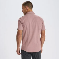 Bishop Short-Sleeve Button-Down | Saltwater Red -Men's Apparel Shop V154SWR 3