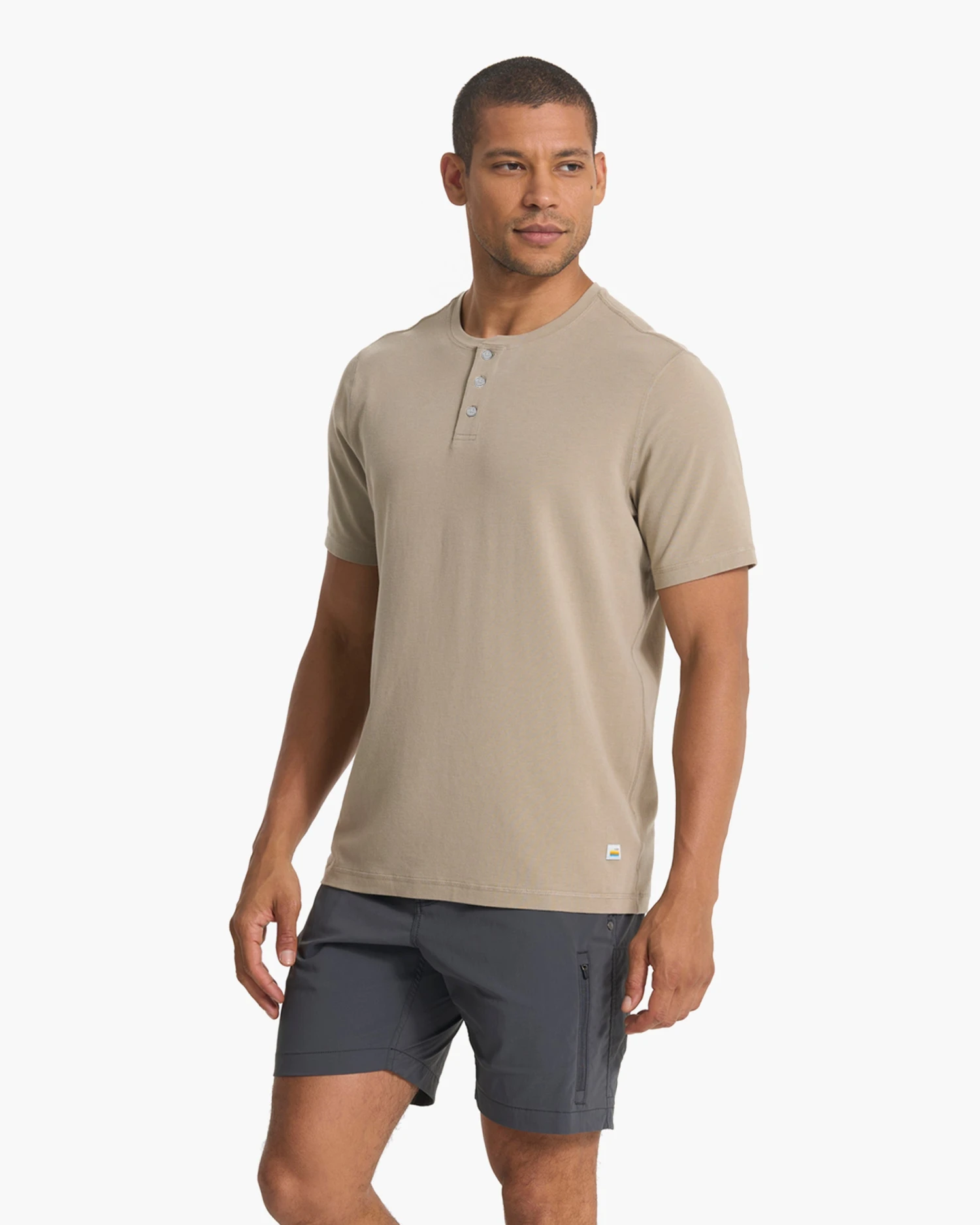 Short Sleeve Ever Henley | Gravel 7 Short Sleeve Ever Henley | Gravel - Image 5