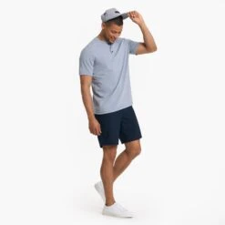 Short Sleeve Ever Henley | Light Cloud -Men's Apparel Shop V165LCL 3428