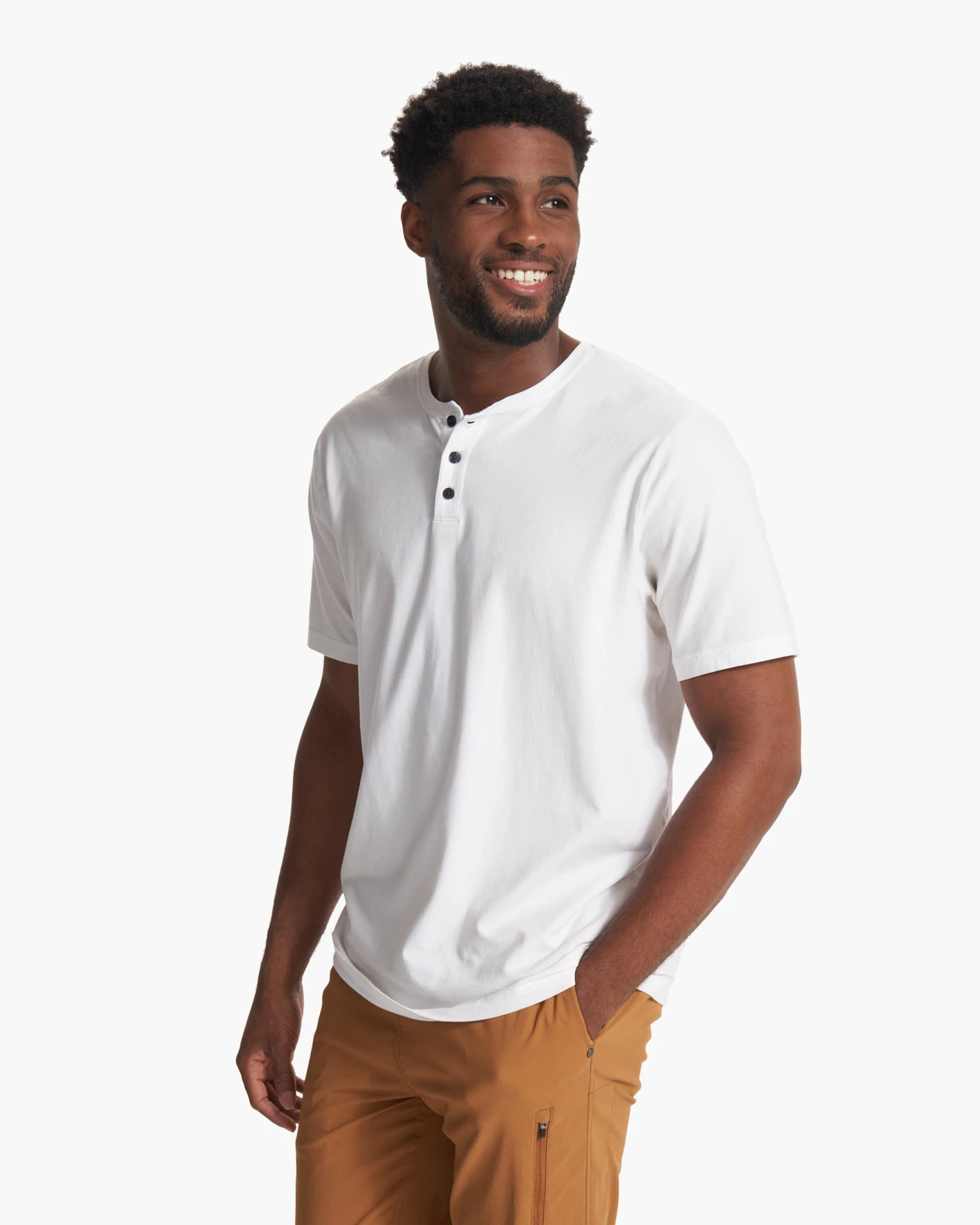 Short-Sleeve Ever Henley | White 4 Short-Sleeve Ever Henley | White - Image 2
