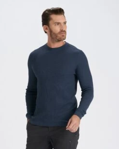 Waffle Crew | Indigo -Men's Apparel Shop V176IND 2