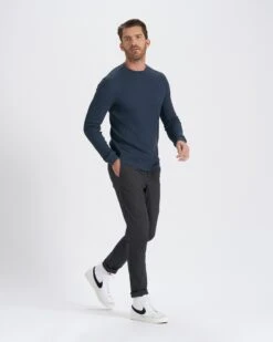 Waffle Crew | Indigo -Men's Apparel Shop V176IND 4 FULL