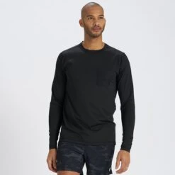 Long-Sleeve Tradewind Performance Tee | Black 6 Long-Sleeve Tradewind Performance Tee | Black -Men's Apparel Shop V177BLK 1 update