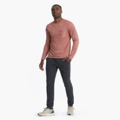 Long Sleeve Tradewind Performance Tee | Penny Heather -Men's Apparel Shop V177HPE 02865
