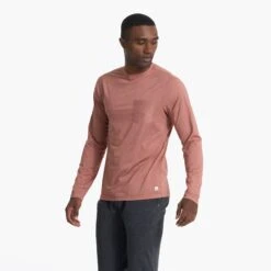 Long Sleeve Tradewind Performance Tee | Penny Heather -Men's Apparel Shop V177HPE 02899