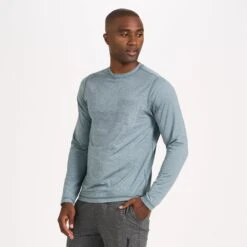 Long-Sleeve Tradewind Performance Tee | Steel Blue Heather 11 Long-Sleeve Tradewind Performance Tee | Steel Blue Heather -Men's Apparel Shop V177HSB 1 1650c60e f19a 49cc 9700 8e7f38392115