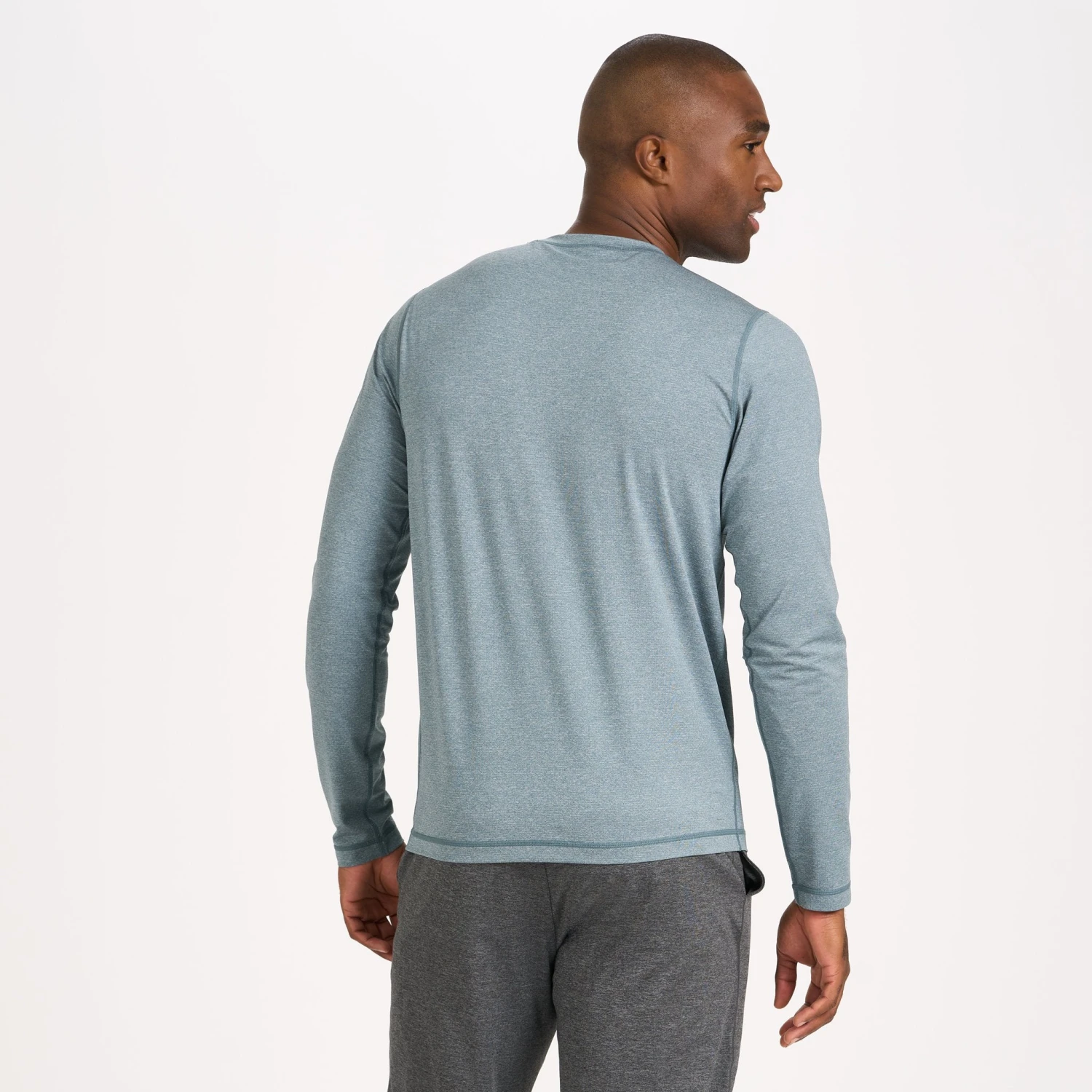Long-Sleeve Tradewind Performance Tee | Steel Blue Heather 6 Long-Sleeve Tradewind Performance Tee | Steel Blue Heather - Image 4