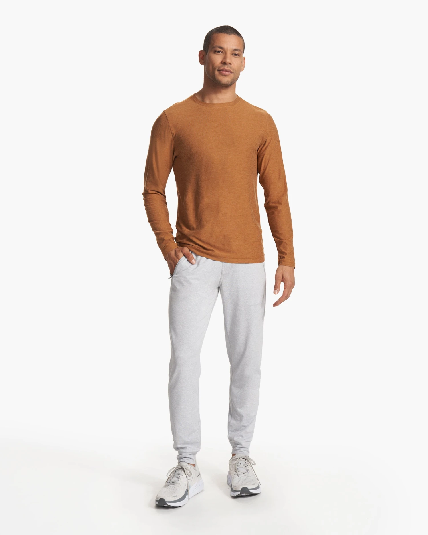Long Sleeve Strato Tech Tee | Autumn Heather 7 Long Sleeve Strato Tech Tee | Autumn Heather - Image 5