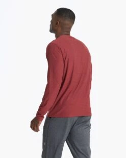 Long-Sleeve Strato Tech Tee | Currant Heather -Men's Apparel Shop V178HUT FA22 M ECOMM 00570