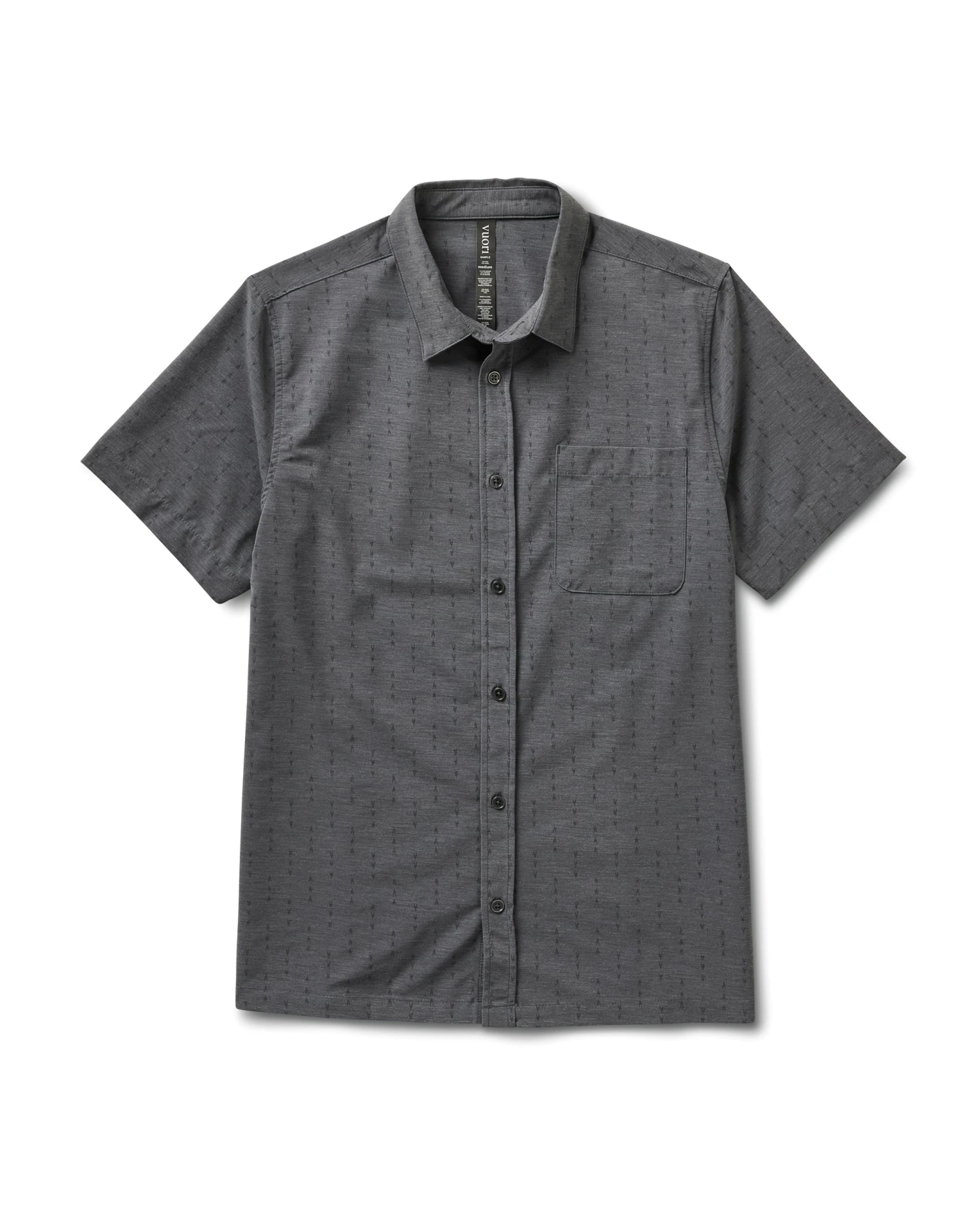 Short-Sleeve Bridge Button Down | Charcoal Arrows 3 Short-Sleeve Bridge Button Down | Charcoal Arrows