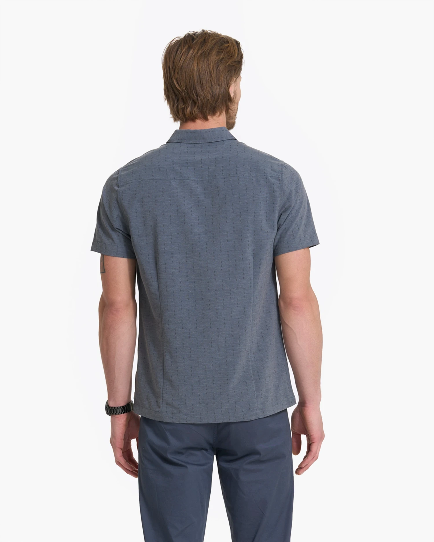 Short-Sleeve Bridge Button Down | Charcoal Arrows 6 Short-Sleeve Bridge Button Down | Charcoal Arrows - Image 4