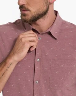 Short Sleeve Bridge Button Down | Light Terracotta Dagger -Men's Apparel Shop V184LTD SP23 M ECOMM TOPS TOP 5289 1X1 cb5c445b 6d60 4426 a5bd 7d49b661d374