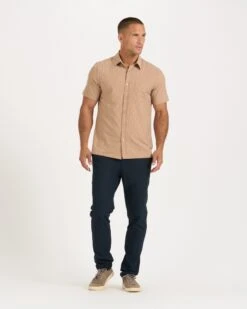 Short-Sleeve Bridge Button Down | Wheat Arrows -Men's Apparel Shop V184WHA 3 0a1c9417 c0f1 4eb0 baba dfe137b52f34