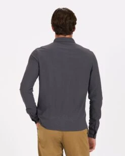 Long-Sleeve Ace Button-Down | Charcoal -Men's Apparel Shop V185CCL 3