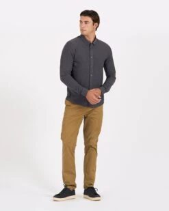 Long-Sleeve Ace Button-Down | Charcoal -Men's Apparel Shop V185CCL 4 update