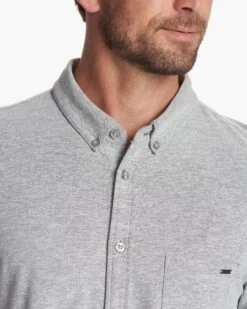 Long-Sleeve Ace Button-Down | Light Grey -Men's Apparel Shop V185LTG 2