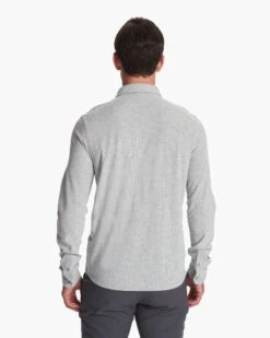 Long-Sleeve Ace Button-Down | Light Grey -Men's Apparel Shop V185LTG 3