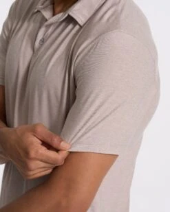 Strato Tech Polo | Oyster Heather -Men's Apparel Shop V188HOY SP23 M ECOMM TOPS DETAIL 3225 1x1 27439a1f c3eb 44fc a939 44679d7e5eeb