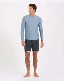 Long-Sleeve Uluwatu 2.0 Water Tee | Cloud Heather -Men's Apparel Shop V190HCL 3