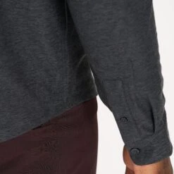 Long Sleeve Strato Button-Down | Charcoal Heather -Men's Apparel Shop V192HCC 6 2939ef82 24a1 4cae 813b 92a3b13fff17
