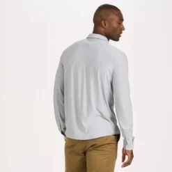Long Sleeve Strato Button-Down | Platinum Heather -Men's Apparel Shop V192HPT 3 579aefd3 ce46 4b1f a1e4 dda25ee11915