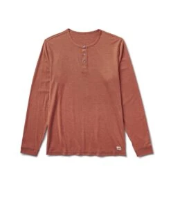 Long Sleeve Ease Performance Henley | Copper Heather