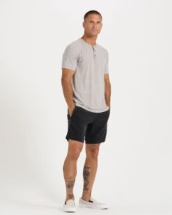 Linear Henley | Fog -Men's Apparel Shop V199FOG 4