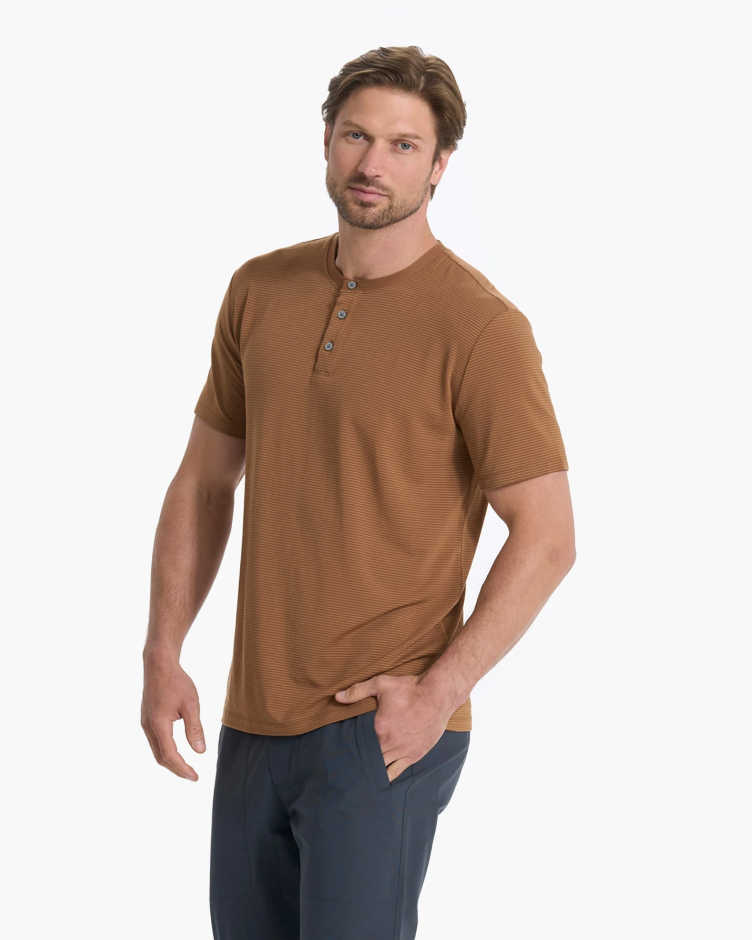 Linear Henley | Rum 5 Linear Henley | Rum - Image 3