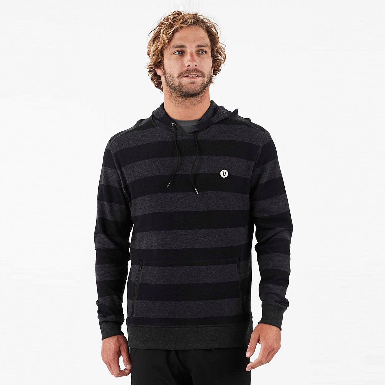 Clark Hoodie | Black-Charcoal Stripe 4 Clark Hoodie | Black-Charcoal Stripe - Image 2